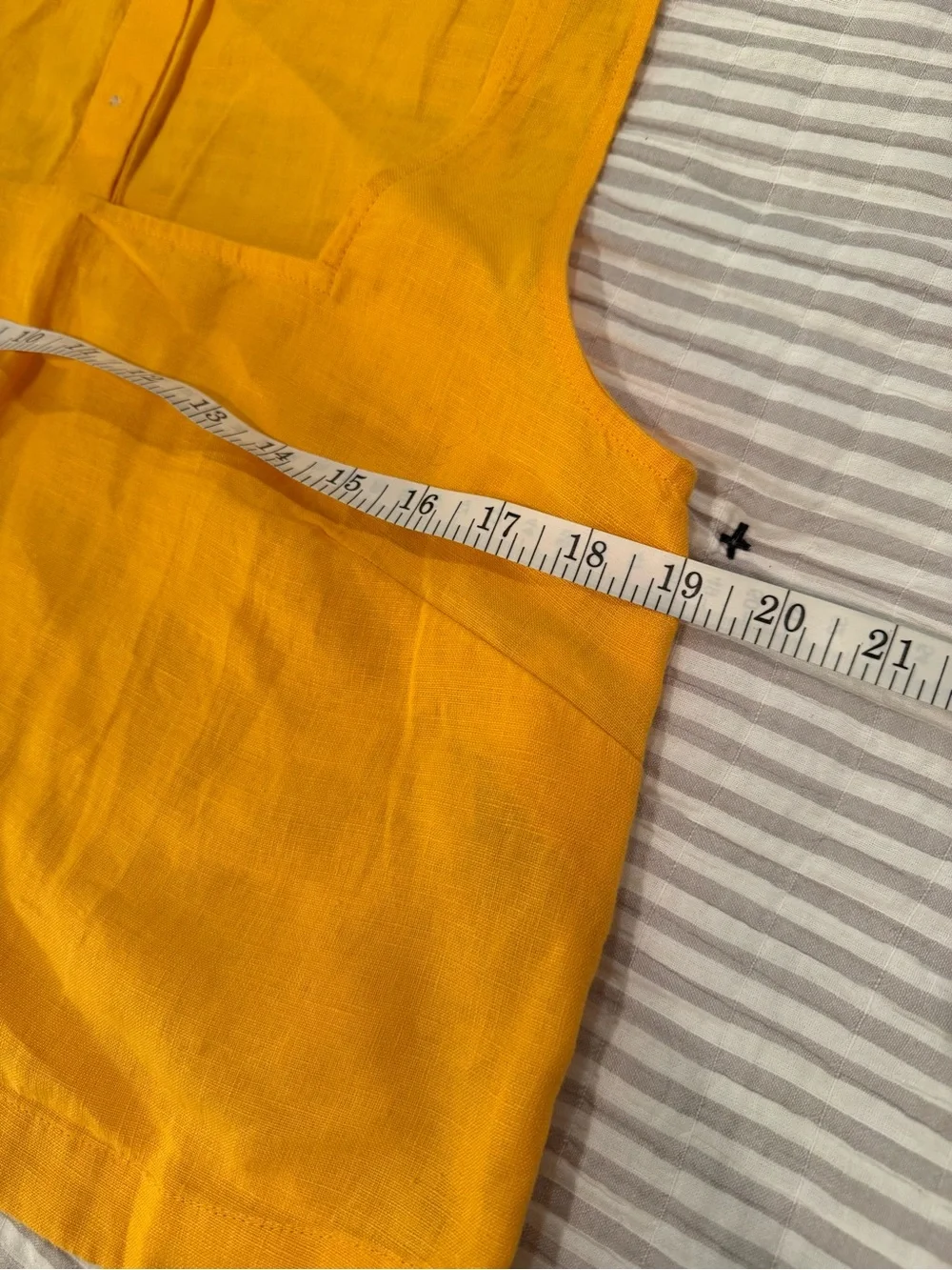 J.Crew Juicy Orange Linen Square-Neck cropped Tank NWOT - Picture 4 of 6